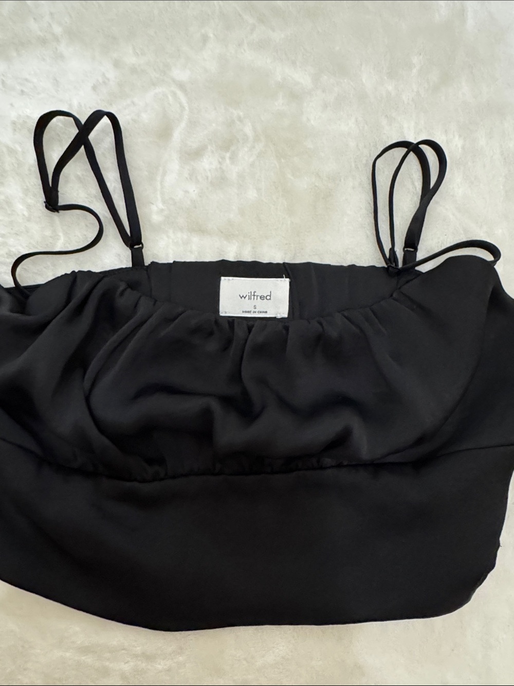 Wilfred Black Spaghetti Strap Crop Top - Picture 2 of 3
